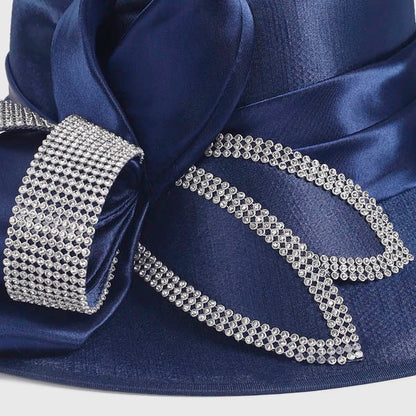 Women Satin Wide Brim Church Hats SD717