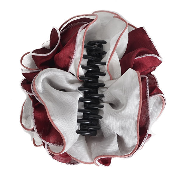 forbusite chiffon Crown Claw Hair Clip red