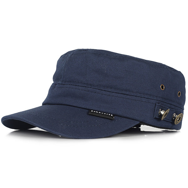 FORBUSITE Trendy men Cadet Cap Cotton  navy