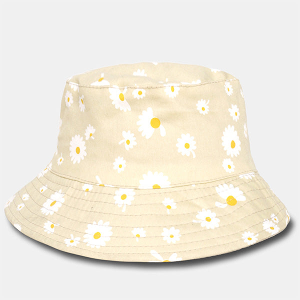 forbusite women flower printed bucket hat beige 
