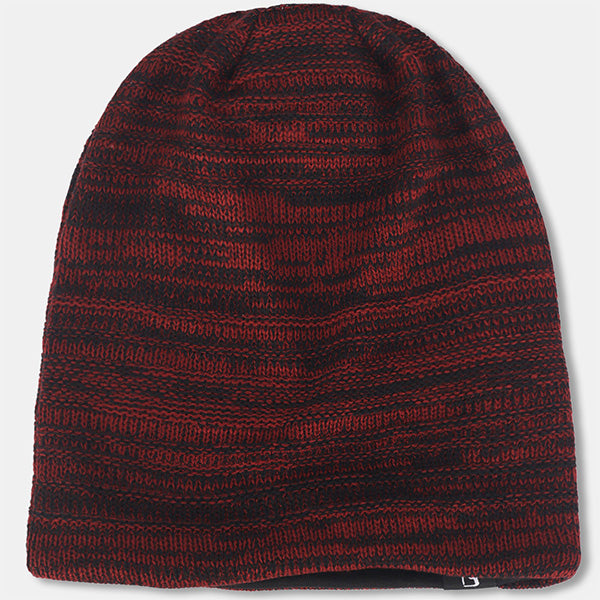 forbusite Women Knit Beanie Hats red with black