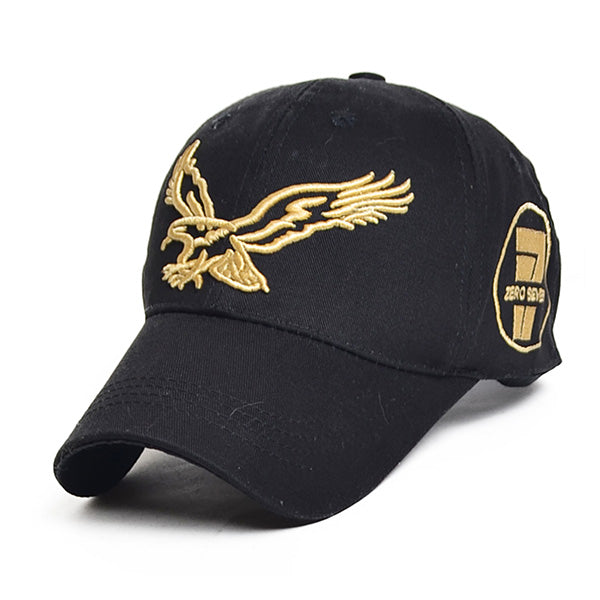 FORBUSITE Eagle Large Embroider Cotton Baseball Caps black