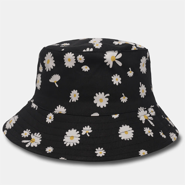 forbusite forbusite flower printed bucket hats women black