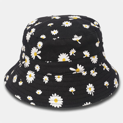 forbusite Black Floral Bucket Sun Hats 