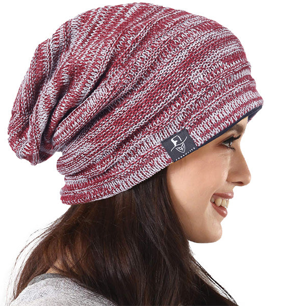 forbusite red large slouchy beanie hat