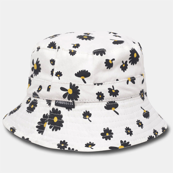 forbusite Floral Bucket Hats for Women white