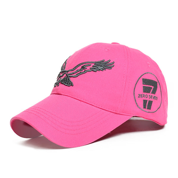 FORBUSITE Eagle Large Embroider Cotton Baseball Cap pink 