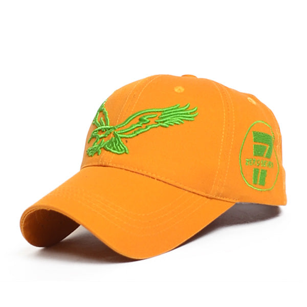 FORBUSITE Eagle Large Embroider Cotton Baseball Cap yellow 