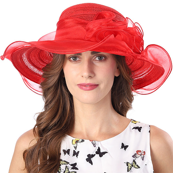forbusite Womens Kentucky Derby Hats red