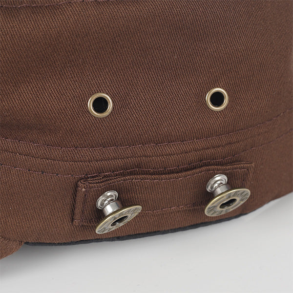 forbusite military style cadet hat men brown detail