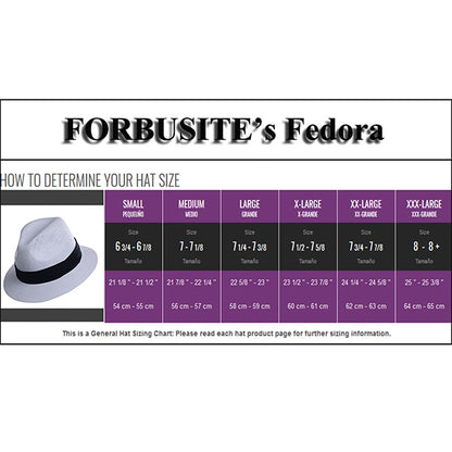 forbusite fedora hat size 