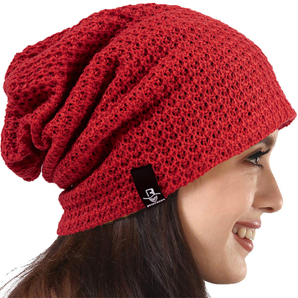 FORBUSITE Women Beanie Hats  red