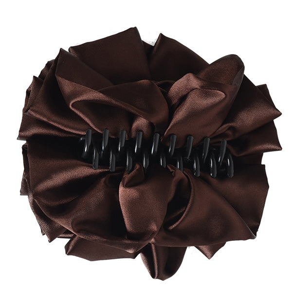 forbusite Satin Fabric Flower Hair Clip 