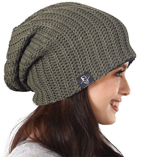 Forbusite Women Knit Slouch Beanie Hats 