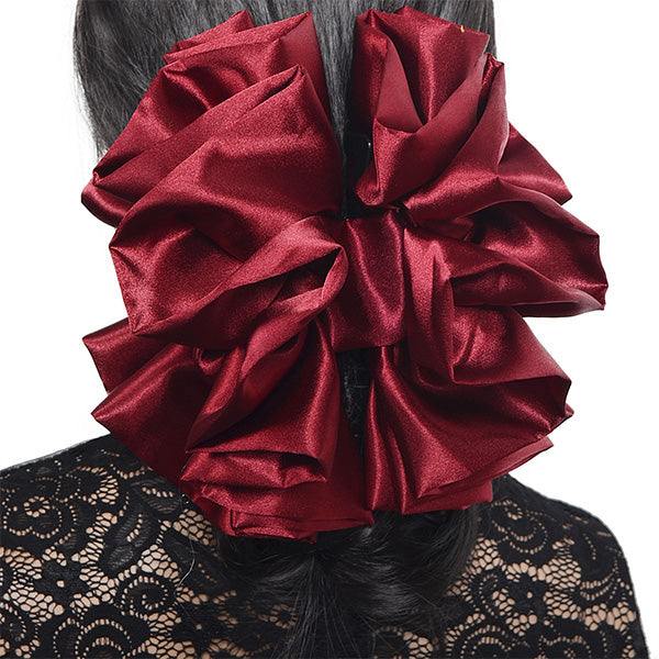 forbusite Satin Fabric Flower Hair Clip 