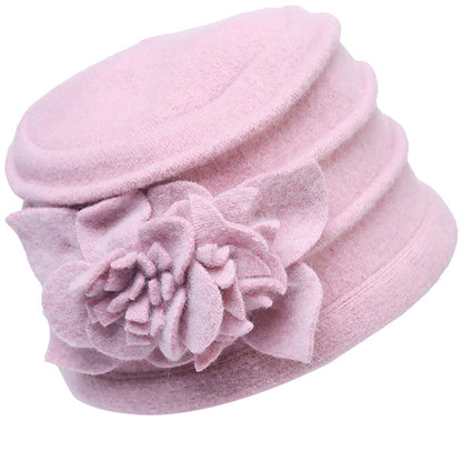 forbusite Women Vintage Dress Winter Hats Pink