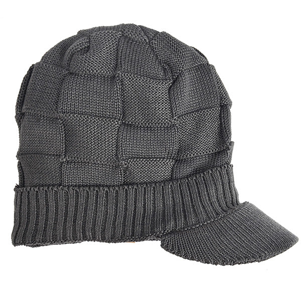 FORBUSITE Men Knit Beanie Visor Hats for Winter