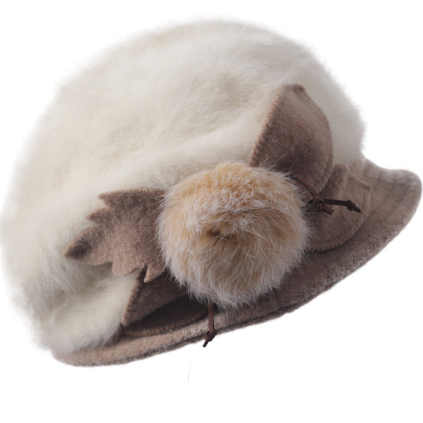 forbusite Women Angola Wool Newsboy Cap 