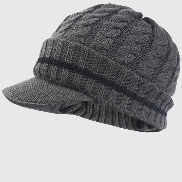 knit hat with visor