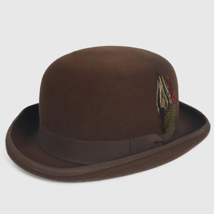 bowler hat brown