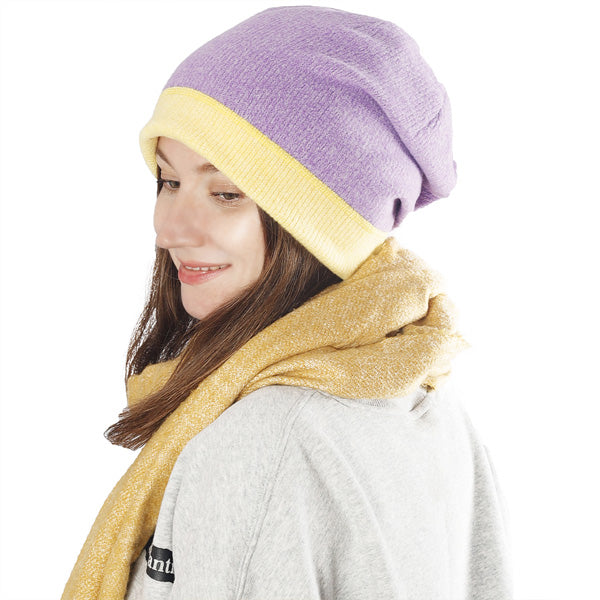 fashion women beanie hats purple