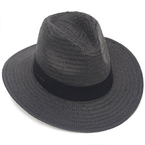 Black Fedora Straw Hat  for men