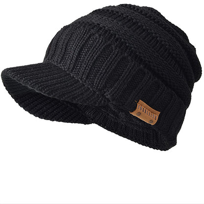 FORBUSITE Men Knit Visor Beanie Caps 