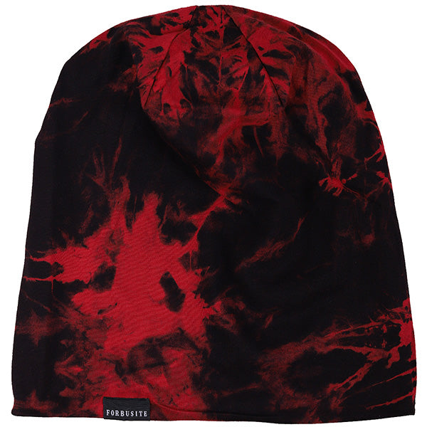 FORBUSITE Men Slouchy Beanie red and black