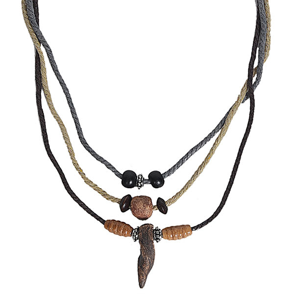 FORBUSITE Men Surfer Hemp Necklaces Choker with Bead