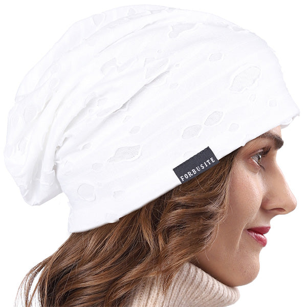FORBUSITE Women Distressed Beanie Hat