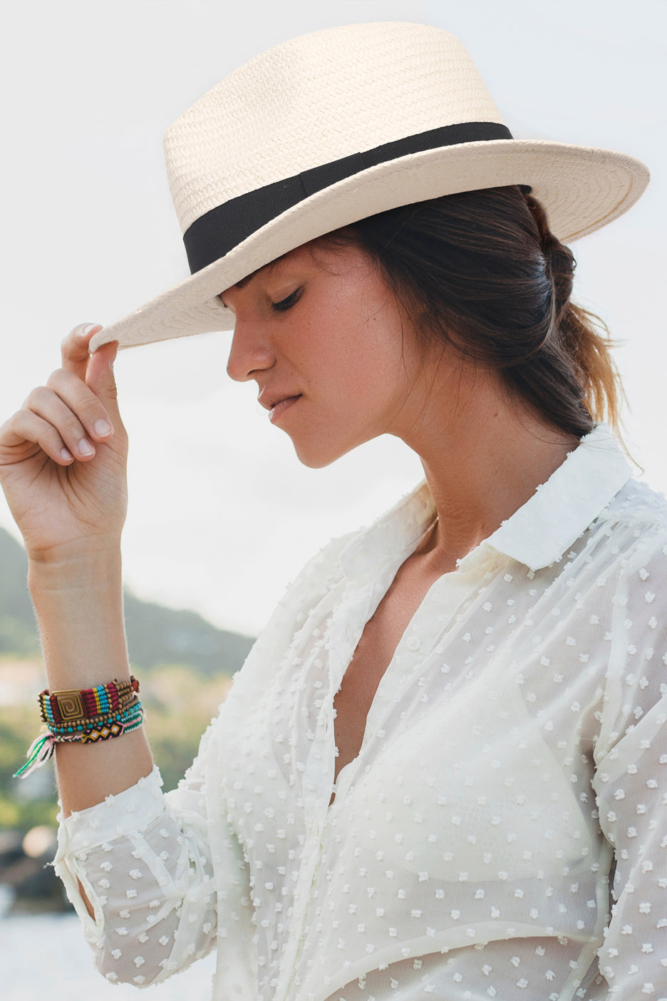 Fedora Panama sun Hat women