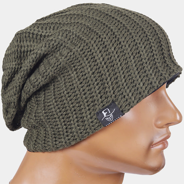 Forbusite Men Knit Slouch Beanie Hats 