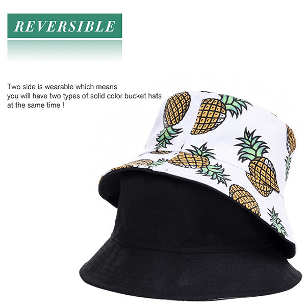 Pineapple Print Bucket Hat forbusite 