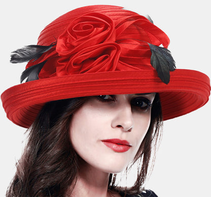 forbusite church red hat for women