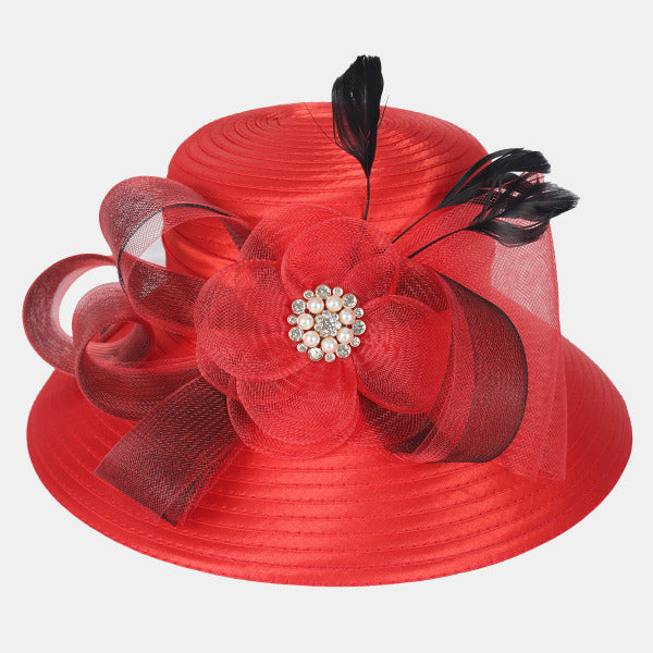 women red church hat forbusite