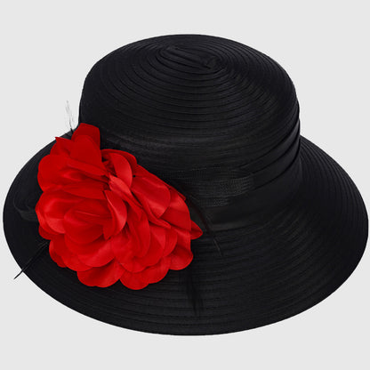Ruphedy hats for the derby black with red