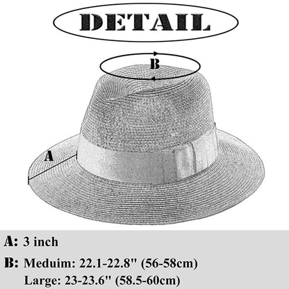 forbusite Straw Fedora Hat