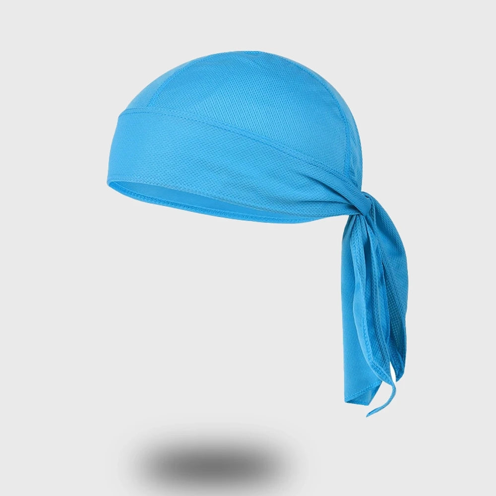 UV protection headband for running, sweat-absorbing and breathable in blue