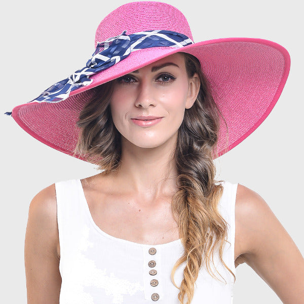 forbusite Beach Hat with Scarf