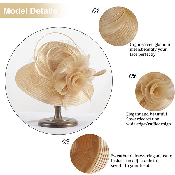 FORBUSITE Women Tea Party Hat 
