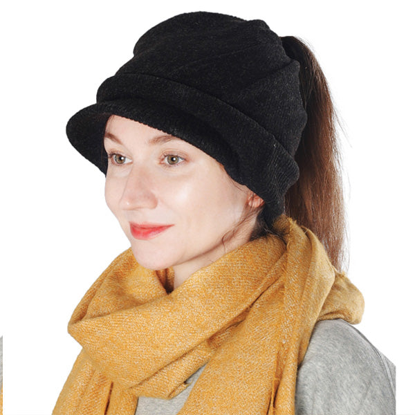 Women Visor Beanie Hat forbusite