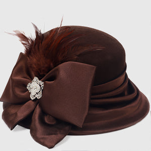 forbusite Elegant women felt cloche hat for winter 2023