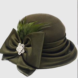forbusite Felt hat with feather detail for womens