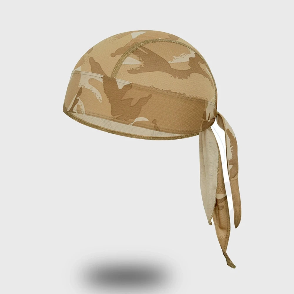 Tan camo lightweight headband for athletic sports and fitness