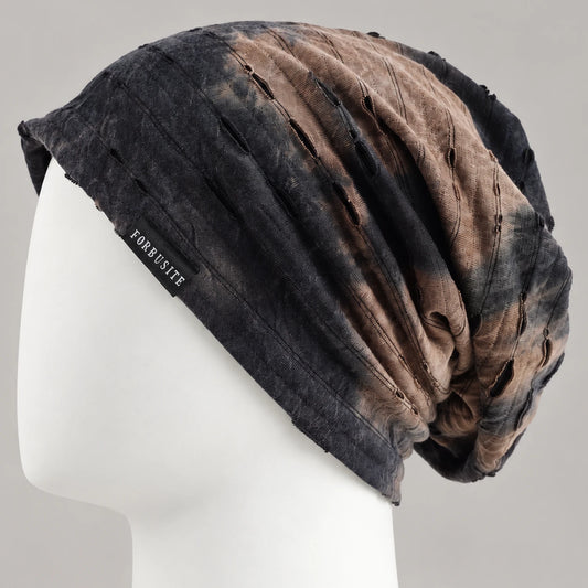 Men Distressed Slouchy Beanie Hat B090b