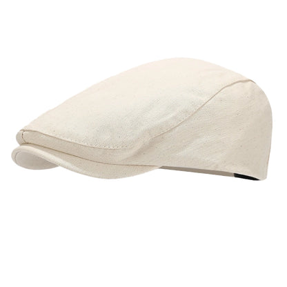 Beige flat cap with ivy design and adjustable fit, perfect for casual wear. Classic style with a clean look, ideal for everyday outfits.