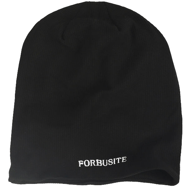 Long black cotton beanie hat for men and women, soft slouch fit suitable for summer and winter