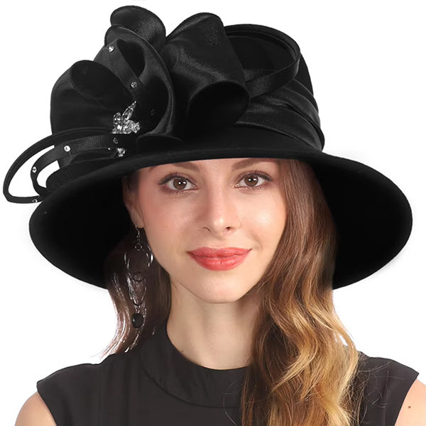 black wool felt hats