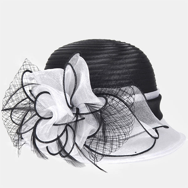 forbusite ladies tea party hats white black