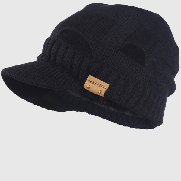 black beanie with visor forbusite